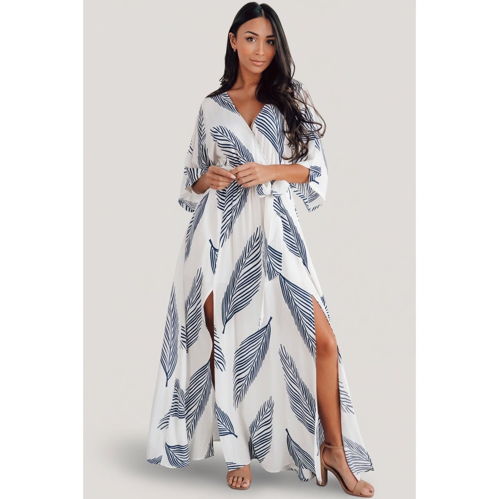 NWT‎ Baltic Born Corinth Maxi Dress in Navy Print Size Medium